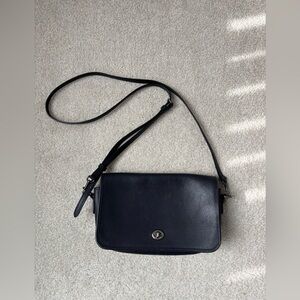Coach Limited Edition Legacy Leather Crossbody Bag Navy Turnlock Flap